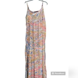 EARTHBOUND Boho Hippie Maxi Dress Paisley Size XXL